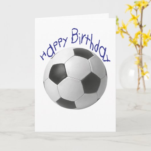 Happy Birthday Football Cadeaus Kaart (Gele Bloem)