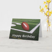 Happy Birthday Football Fanatic Kaart (Gele Bloem)