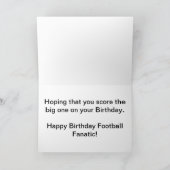 Happy Birthday Football Fanatic Kaart (Binnen)