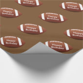 Happy Birthday Football Theme Cadeaupapier (Hoek)