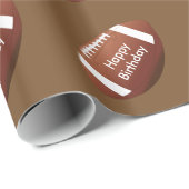 Happy Birthday Football Theme Cadeaupapier (Rol Hoek)