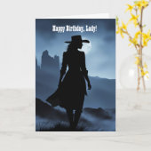 Happy Birthday For Strong Lady Woman Female  Kaart (Gele Bloem)