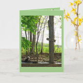 Happy Birthday Forel Vijver Teken Gevist Ontspanni Kaart (Gele Bloem)