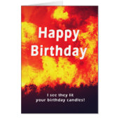 Happy Birthday Forest Fire Candle Humor (Voorkant)