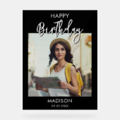 Happy Birthday Foto Acryl Bord (Voorkant)