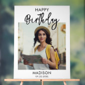 Happy Birthday Foto Acryl Bord (Neutraal)