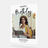 Happy Birthday Foto Acryl Bord (Hoek)