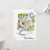 Happy Birthday Foto Kaart (Voorkant / Achterkant in situ)