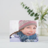 Happy Birthday Foto & Pijlen - Verjaardag Briefkaa Uitnodiging Briefkaart (Staand voorkant)