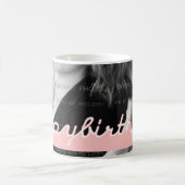 Happy Birthday Foto roze White Cutout Text Design Koffiemok (Center)