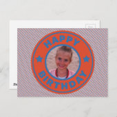 Happy Birthday  fotokaart Briefkaart (Voorkant / Achterkant)