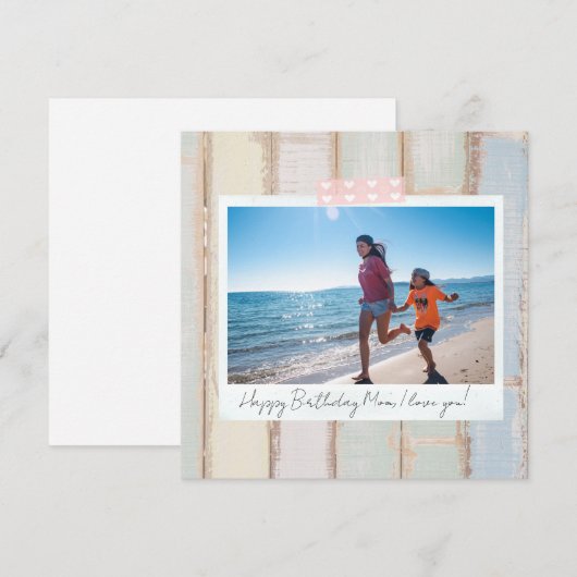 Happy Birthday-fotokaart en direct downloaden Feestdagenkaart (Voorkant / Achterkant)