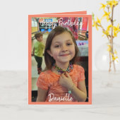 Happy Birthday-fotokaart Kaart (Gele Bloem)