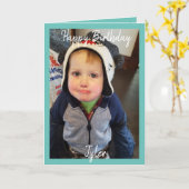 Happy Birthday-fotokaart Kaart (Gele Bloem)