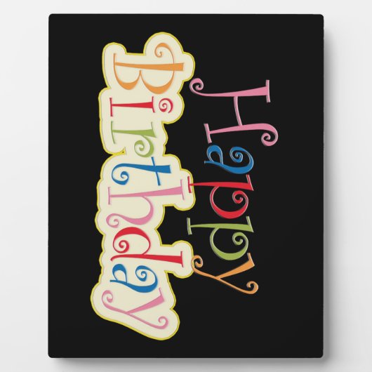 Happy Birthday Fotoplaat (Voorkant)