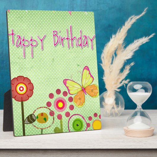 Happy Birthday Fotoplaat (Zijkant)