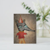 Happy Birthday Fox Briefkaart (Staand voorkant)