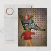 Happy Birthday Fox Briefkaart (Voorkant / Achterkant)