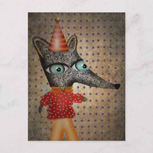 Happy Birthday Fox Briefkaart (Voorkant)