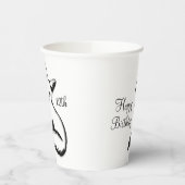 Happy Birthday Fox w Age Papieren Bekers (Links)