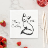 Happy Birthday Fox w Age Servet (Insitu)