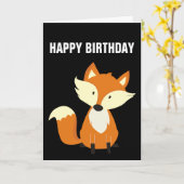 HAPPY BIRTHDAY FOXY FOXY-KAARTEN KAART (Gele Bloem)