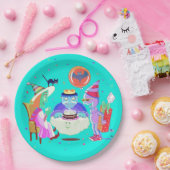 Happy Birthday Frankie (kleur) papier bord (Feest)