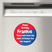 Happy Birthday Frankie Magnet (Insitu (Vaatwasser))