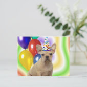 Happy Birthday Franse Bulldog briefkaart (Staand voorkant)
