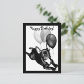 Happy Birthday Franse Bulldog briefkaart (Staand voorkant)