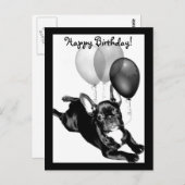 Happy Birthday Franse Bulldog briefkaart (Voorkant / Achterkant)