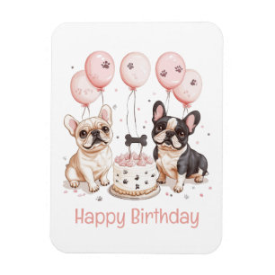 Happy Birthday Franse Bulldogs Verjaardagstaart Ro Magneet