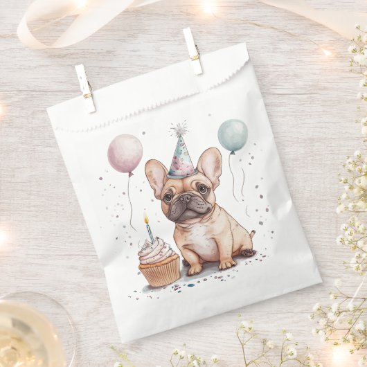 Happy Birthday French Bulldog Bedankzakje (Geknipt)
