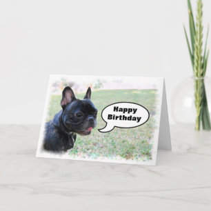 Happy Birthday French Bulldog Card Kaart