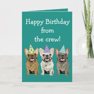Happy birthday - French Bulldog Friends Kaart