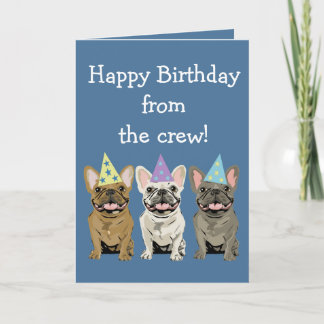 Happy birthday - French Bulldog Friends Kaart