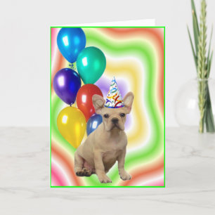 Happy Birthday French Bulldog Greeting Card Kaart