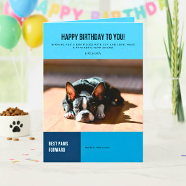 Happy Birthday French Bulldog Kaart
