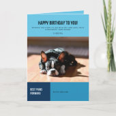 Happy Birthday French Bulldog Kaart (Voorkant)