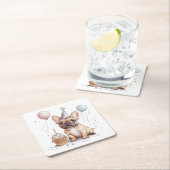 Happy Birthday French Bulldog Kartonnen Onderzetters (Insitu)