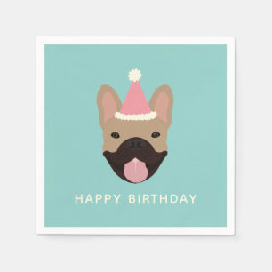 Happy Birthday French Bulldog Party Pet Servet