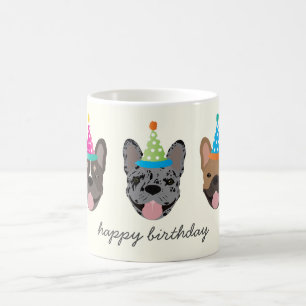 Happy Birthday French Bulldog Party Petten Koffiemok