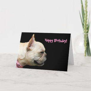 Happy Birthday French Bulldog wenskaart Kaart