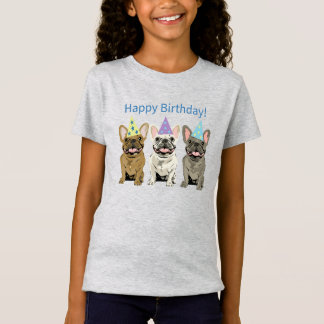 Happy Birthday! French Bulldogs T-shirt