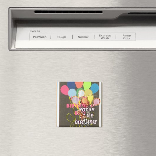 Happy Birthday Fridge Magnets Magneet (Insitu (Vaatwasser))