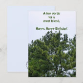 Happy Birthday Friend Flat Wenskaart (Voorkant / Achterkant)