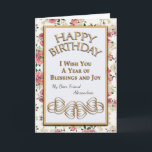 Happy Birthday Friend Flowers Bless Personaliseren Kaart<br><div class="desc">Happy Birthday Friend Flowers Blessings Personaliseer Kaart is geweldig om je lieve vriend een Happy Birthday,  Joy and Blessings te wensen. Ze zullen blij zijn om deze speciale kaart van u te ontvangen. Personaliseer het van binnen en van buiten.</div>