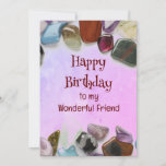 Happy Birthday Friend Gem Crystal Jewel Kaart<br><div class="desc">Dag Een loyale vriend is een zeldzame gem,  ik zal je altijd schatten met mooie gemalen,  kristallen of juwelen.</div>