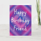 Happy Birthday Friend Kaart (Voorkant)