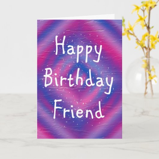 Happy Birthday Friend Kaart (Gele Bloem)